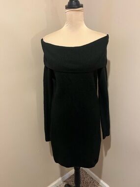 GAP Black Ribbed Sweater Mini Dress, size Small